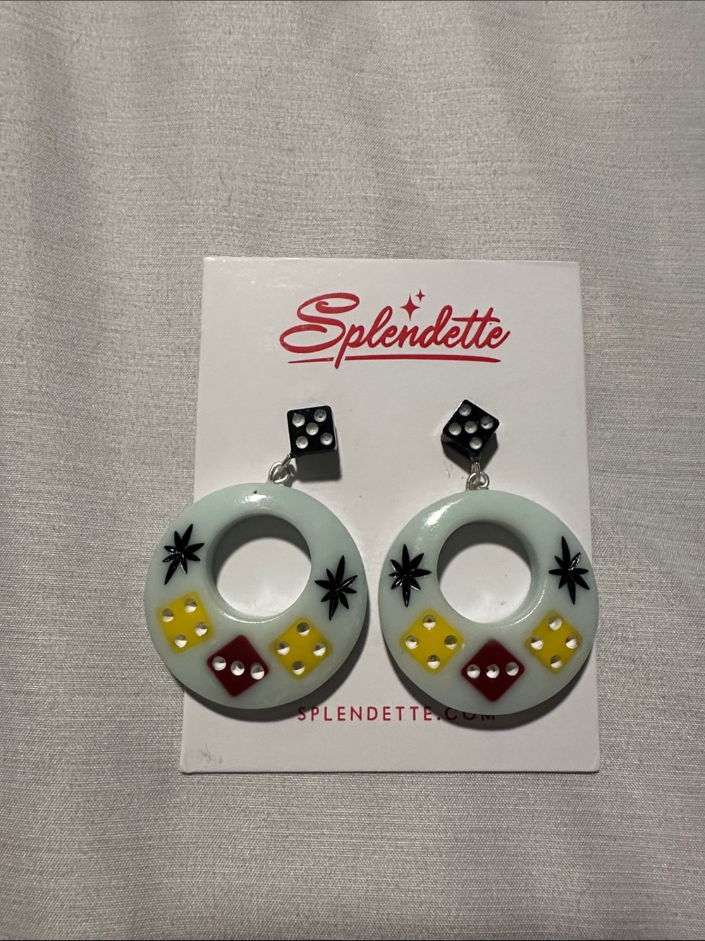 Splendette Dice Earrings - one of a kind lucky dip